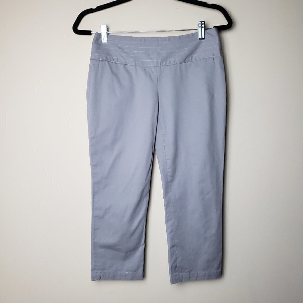 ANTHROPOLOGIE Elevenses Grey Capri Pants